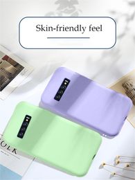For original Silicone Case For Samsung A20 A40 A20E A50 S10 S10PLUS Candy Colour Cover for S8 S9 Plus Note9 Note8 DHL Free