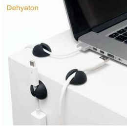 Dehyaton Cable Winder Earphone Cable Organiser Desktop Wire Storage Cord Holder For Phone Charging USB Cable