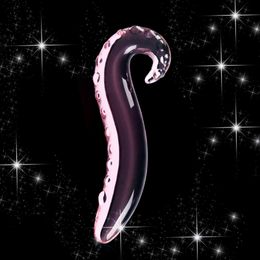 Glass Dick Women Massager Wand vibrator Pyrex Crystal Dildo Lifelike Glass Dildo Crystal Penis Anal Plug Toys Adult Sex Y191024