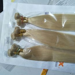 straight hair Colour 613 bleach blonde human hair weave bundles brazilian hair extensions 50gr pc 8pcs 1228 inch hot sell