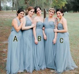 2019 Cheap Western Bridesmaid Dress Mixed Styles Garden Country Formal Wedding Party Guest Maid of Honor Gown Plus Size Custom Made