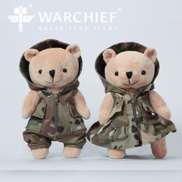 KongFu911 Camouflage Mascot Cute Tactical Lucky Bears Doll Plush Bear Tactical Backpack sweet Pendant