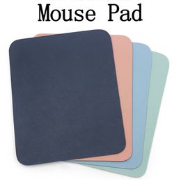 Tappetino per mouse 23*19cm Tappetino per scrivania semplice universale in pelle PU Tappetino per mouse ottico piccolo impermeabile carino per PC portatile Tablet PC