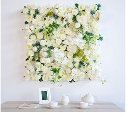 1m*1m Artificial Silk Rose Flower Wall Decoration Beautiful Party Decorative Silk Hydrangea Wedding Decoration Backdrop