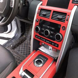 For Land Rover Discovery Sport Interior Central Control Panel Door Handle Carbon Fiber Stickers Decals Car styling Cutted Vinyl259U