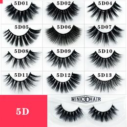 5D Mink Hair False Eyelashes Extension Thick Long Wispy Lashes Cruelty Free High Volume Mink Eye Lashes maquiagem