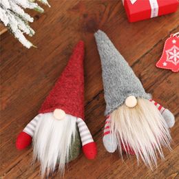 Red Christmas Decorative Articles Creative Pendant Faceless Doll Christmas Tree Old Man Gift HH9-2601