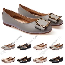 ladies flat shoe lager size 33-43 womens girl leather Nude black grey New arrivel Working wedding Party Dress shoes Twenty-three