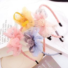 Children's headband seersucker sequins small stars yarn ball bow ribbon headband GB925