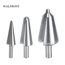 Freeshipping 3pcs/Set Umbrella Chamfer Step Drill Bit PV Thin Iron Hole Saw Cutter HSS Chamfering Woodworking Milling Metal Drilling