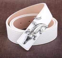 Fashion luxury belt buckle belts designer design of men and women high quality men's crocodile silver buckles ceinture