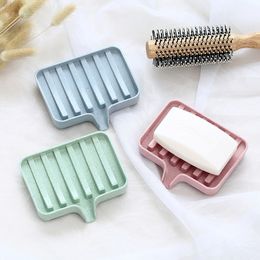 Bath Toilet Supplies Wheat Straw Storage Rack Drain Soap Holder Tray Soapbox Shower Tool Dish