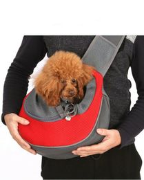-Pet Puppy Dog malha Sling Carry Pacote portadora mochila de viagem bolsa de ombro saco de viagem ao ar livre Carry Pet