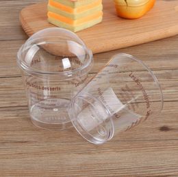 180ML Transparent Clear Plastic Water Cup with Covers Pudding Cake Jelly Cup Dessert Ice Cream Cup DIY Food Package