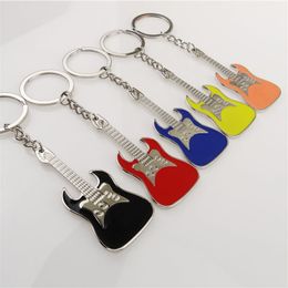 Guitar Keyring Keychain Cute Fashion Keyring Accessories Fashion Women Men Zinc Alloy Key Chains Rings Holder for Car Bags Promotion Gifts