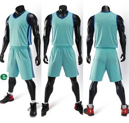 2019 New Blank Basketball jerseys printed logo Mens size S-XXL cheap price fast shipping good quality A006 SKY BLUE SB0042r