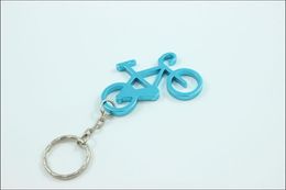 120pcs Mixed Colours Bicycle Key Chains Bike Key Rings Bottle Wine Beer Opener Bar Tool Metal Keychains Jewellery Keyrings Gifts184R