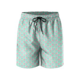 Cute Space Pizza Cat Mens Funny Summer Beach Board Shorts Breathable Surf Swim Trunks