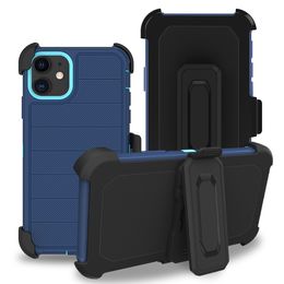 Für Alcatel 3V 2019 Holster Gürtelclip Defense Triple Combo Kameraschutz Polycarbonat stoßfest 3 in 1 Handyhülle Abdeckung