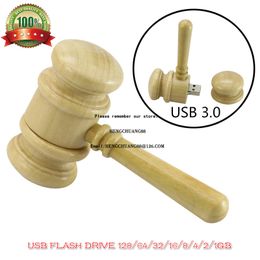 Wooden Hammer Shape USB Flash Drive 3.0 128GB Creative Gift 4 Gb 8GB Pendrive Personalise 64GB 32GB 16GB 256GB USB Memory Stick