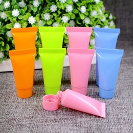 50pcs Cosmetic Container Tube Soft Bottles 5ml Coloured with Screw Cap Refillable Packaging Lotions Cream Travel Bottle Packaging