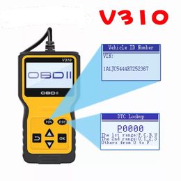 New Car V310 MINI OBD2 Auto Scanner Code Reader Hand-held Detector Support Multi-Brands Cars Works with All 1996 and Later