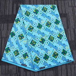 new 100% Polyester Wax Prints Fabric light blue african wax print fabric Wax High Quality 6 yards African Fabric for Party Dress