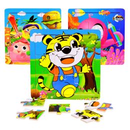 Kid Puzzles wooden puzzle toy Simple Wooden Puzzle Cartoon Animal Traffic Puzzles Intelligence Kids Early Educational Training Toy