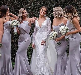 Cheap Mermaid Bridesmaid Dresses 2019 Western Summer Country Garden Formal Wedding Party Guest Maid of Honour Gowns Plus Size Custom Made