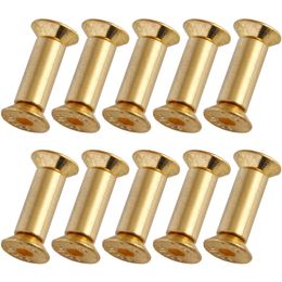 10pcs/lot Brass Screw Rivet Knife Handle Lock DIY Knife Material Plate Fastening Flat Hex Head Screws