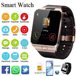 bluetooth connectivity Canada - Smart Watch DZ09 Smartwatch Pedometer Clock With Sim Card Slot Push Message Bluetooth Connectivity Android Phone Men Watch