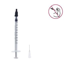 1ml/1cc Syringe Needle + 27G 0.5 Inches Dispensing Needles Sealing Cap
