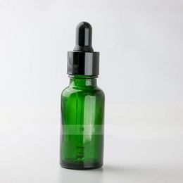 Dark Green Glass Dropper 20 Ml Bottles Gold Black Silver Lids Thick 20Ml Glass Sample Dropper Bottle