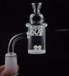 Factory price XL XXL 4mm Opaque Bottom Quartz Banger 14mm Nail & Cyclone Spinning Carb Cap and Glowing Terp Pearl Insert 25mm Quartz Nail