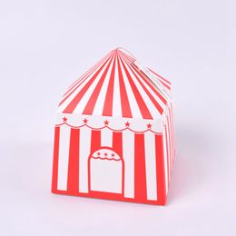 House Tent Candy Boxes Macaroon Candy Packing Box paper Gift Boxes Pie Party Box Bags for Valentine's Day Wedding Favour