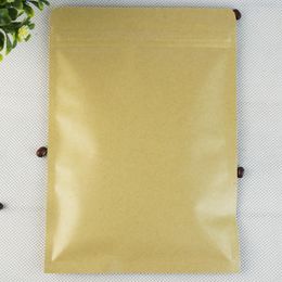 15x22cm 100pcs/lot Brown Kraft Paper Aluminium Foil Ziplock Bag, Reusable Dried Pork Packaging Zip Pouch Paper Food Package, Cocoanut Sack