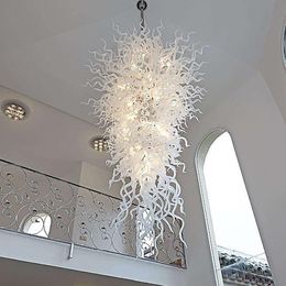 Lamp LED Chandeliers Pendant Lamps Design White Colour Home Decoration Fancy Lights Blown Glass Art Chandelier Lighting