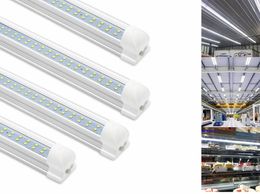 25pcs Integrated T8 Led Tube Light 8foot 100W 10000lm 8ft Dual row 576pcs smd2835 Chips Led shop lights for warehouse garage barn