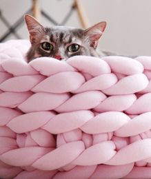 Knitted Pet Dog Cat Bed Puppy Pillow House Soft Warm Dog House Mat