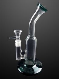 Huge Base Glass Water Pipes Hookahs Green Heady Oil Dab Rigs 9.5Inches Bong for Smoking Accessories