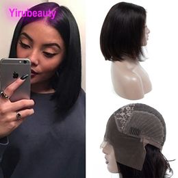 Brazilian Virgin Hair 13X4 Bob Hair Lace Front Wig With Baby Hair Natural Colour Straight Bob Wig 10-18inch Yirubeauty Straight