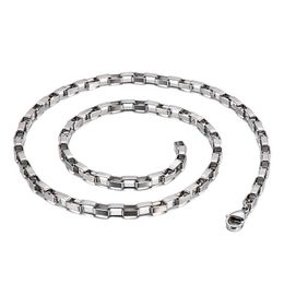 5pcs lot in bulk stainless steel 3mm 24'' long box link chain necklace for women men DIY Jewelry