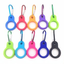 Silicone Carrier Water Bottle Holder with Carabiner Clip Key Ring Cola Water Bottle Hang Buckle for Outdoor Sports Travel Use