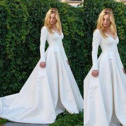 Vestidos De Novia De Raso De Manga Larga Oferta Online | DHgate.com
