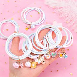 Mosquito Repellent Bracelets Natural Adults and Children Anti- Mosquito Repellent Silicone Bracelet Candy Color with Pendant Summer HHA1275