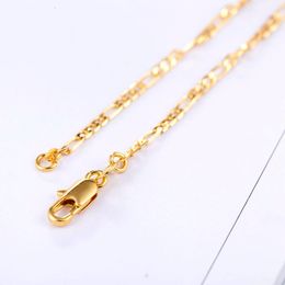 KASANIER Fashion Necklace 16-30 Inches Woman Jewellery Fashion 2MM Size Figaro Necklace Gold and silver two Colour options Sweater chain