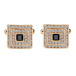 High end gold cufflinks wholesale new product listing high quality diamond cufflinks men suit shirt cufflinks