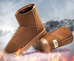 Extra große Faux-Wildleder Snowfield-Stiefel für Männer und Frauen im Winter warme und samtige große Baumwollschuhe 45 Paare Brotschuhe