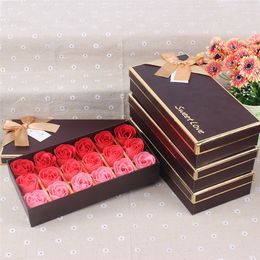 20set 18Pcs Scented Rose Flower Petal Bath Body Soap Wedding Party Gift Best Valentine's Day gift