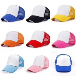 10pcs/Lot Children Boys Girls Junior Vintage Mesh Snapback Trucker Cap Kids Baseball Hat Adjustable Spring Summer Beach Party Outdoor Street Sunhat